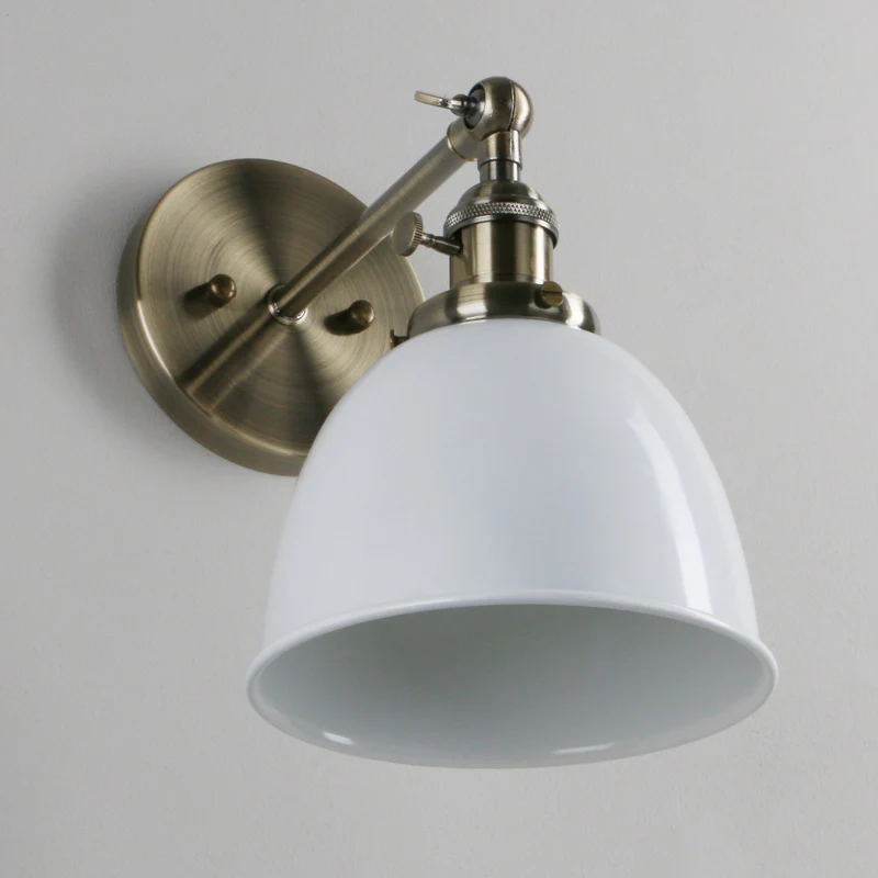 Pathson 16,5 cm vintage industriel en métal Abat-jour ombelle rétro Applique murale lampe Luminaire