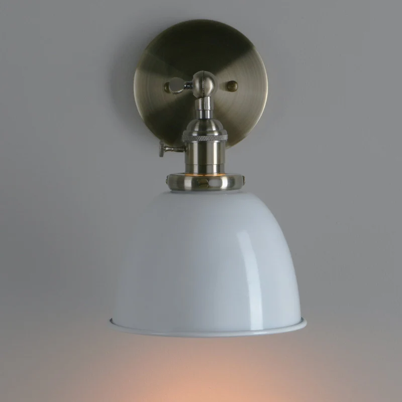 Pathson 16,5 cm vintage industriel en métal Abat-jour ombelle rétro Applique murale lampe Luminaire