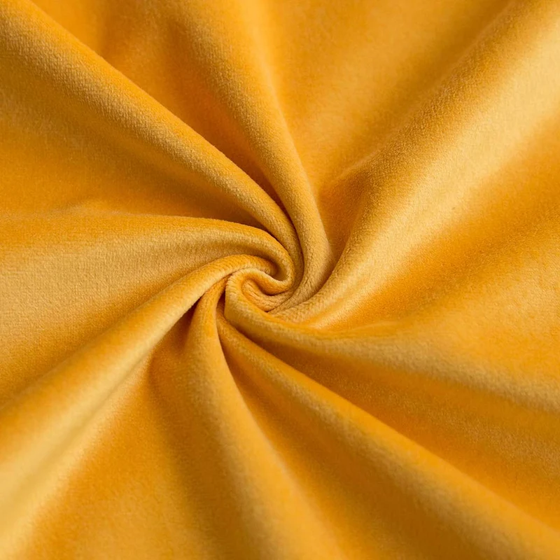 MIULEE Housse de Coussin Décoratif en Velours Taie d'oreiller Deco Chambre Canapé Lot de 2 40x40cm Moutarde