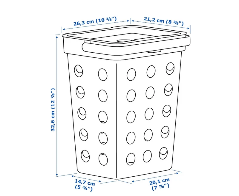 HÅLLBAR waste bin , light grey, 10 l