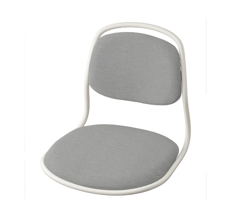 ÖRFJALL, office chair seat shell, white-vissle light grey/ÖRFJÄLL Chair frame, swivel, white