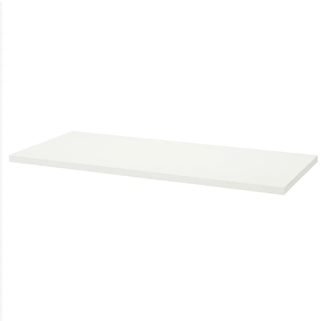 KALLAX/LINNMON/INLAGG/OLOV desk combination, white, 77x139x147 cm