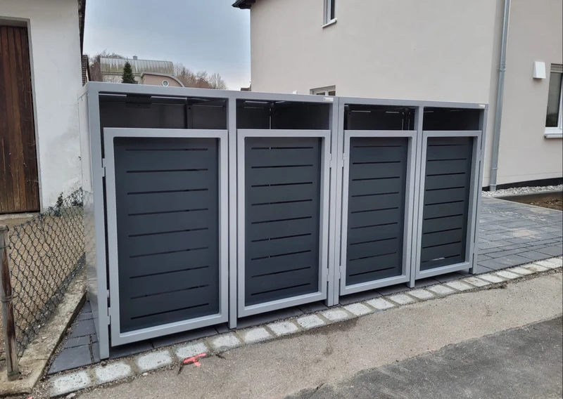 PREMIUM Design 4er Mülltonnenbox