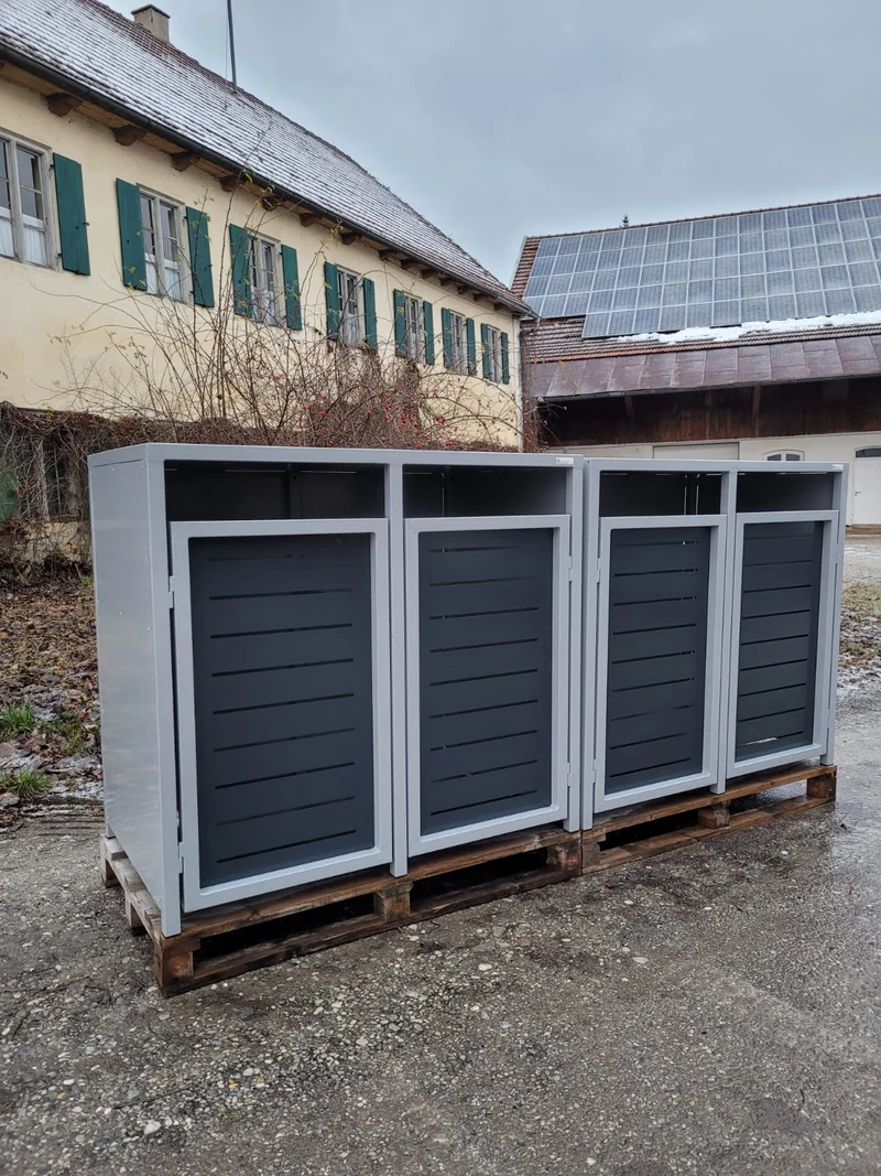 PREMIUM Design 4er Mülltonnenbox