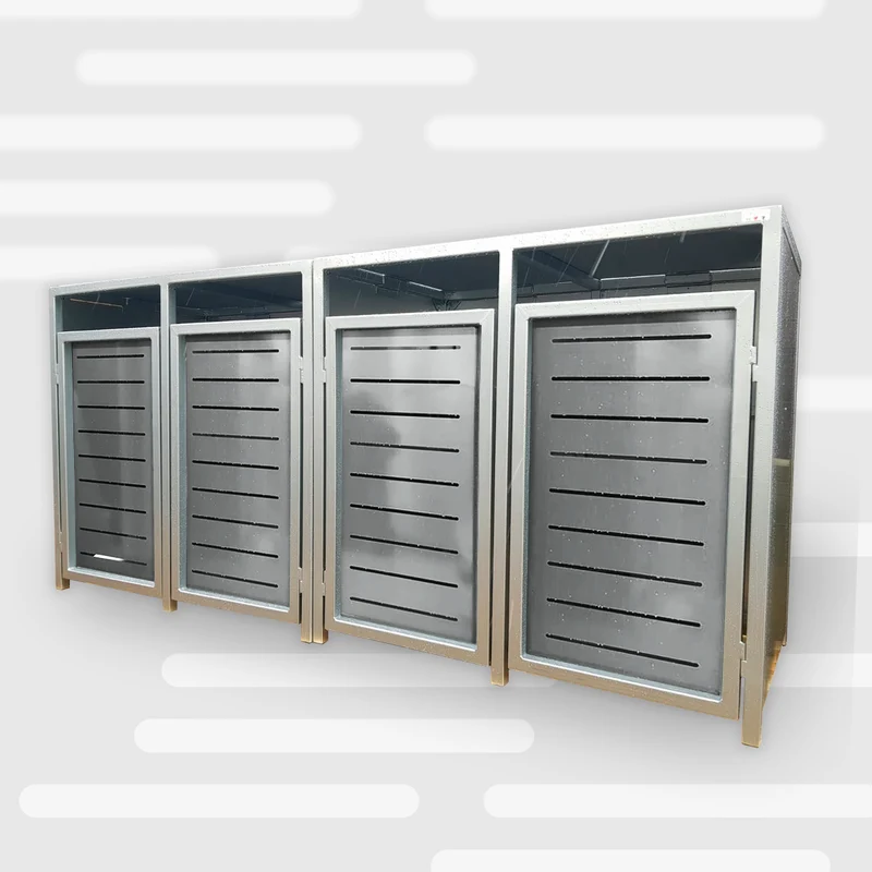 PREMIUM Design 4er Mülltonnenbox