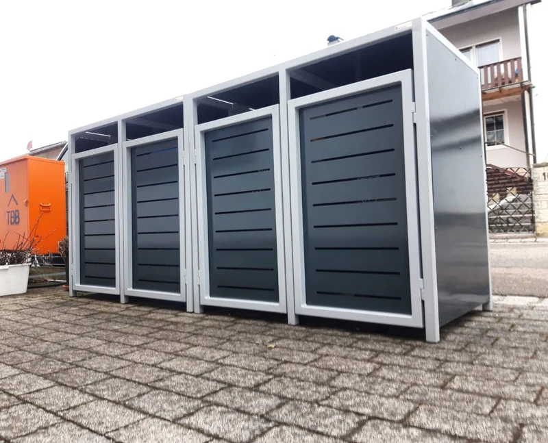 PREMIUM Design 4er Mülltonnenbox