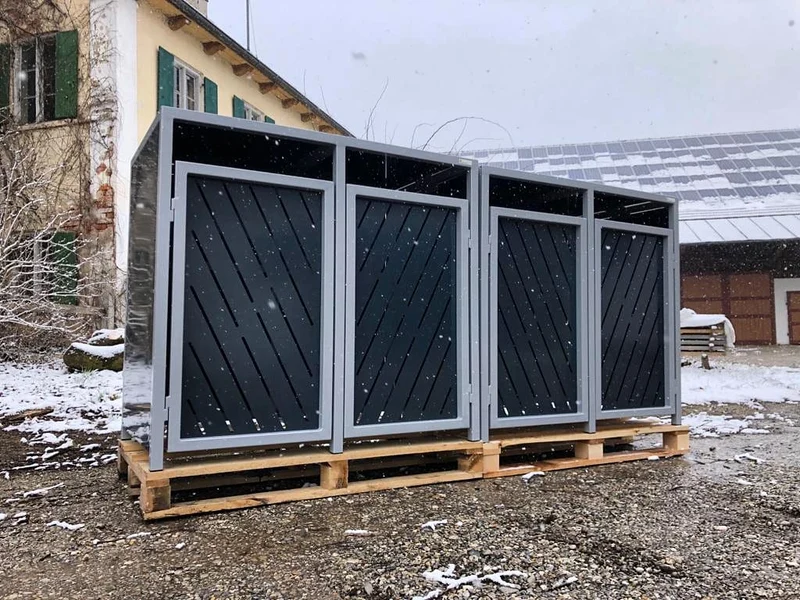 PREMIUM Design 4er Mülltonnenbox