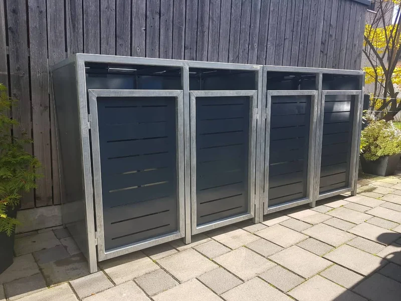PREMIUM Design 4er Mülltonnenbox