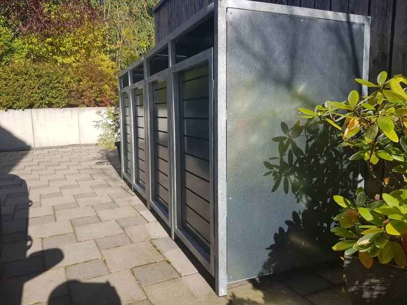 PREMIUM Design 4er Mülltonnenbox