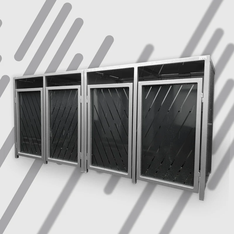 PREMIUM Design 4er Mülltonnenbox