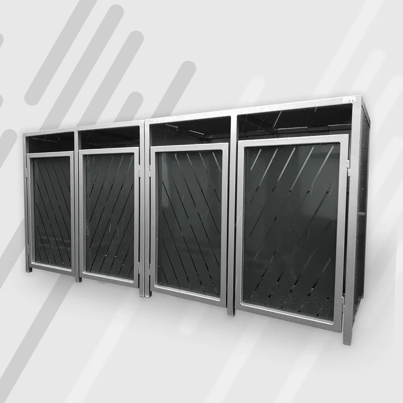 PREMIUM Design 4er Mülltonnenbox