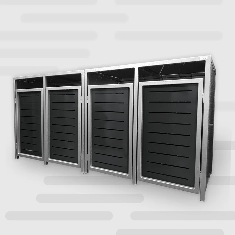 PREMIUM Design 4er Mülltonnenbox