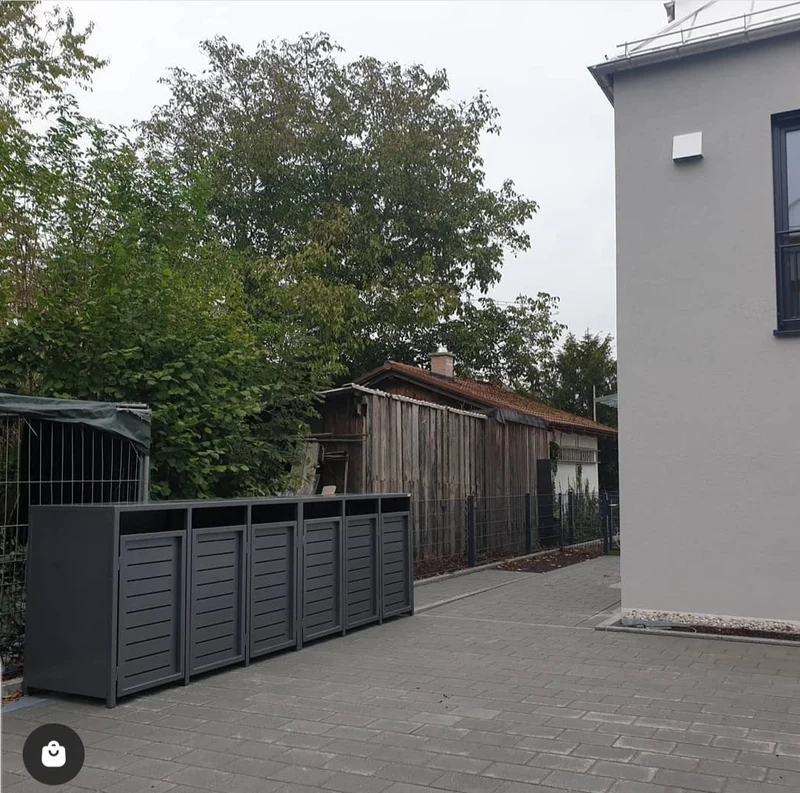 PREMIUM Design 3er Mülltonnenbox