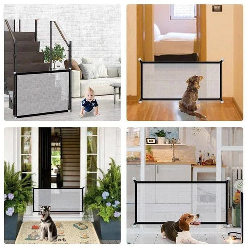 Barrière de Sécurité Rétractable pour Animaux et Enfants