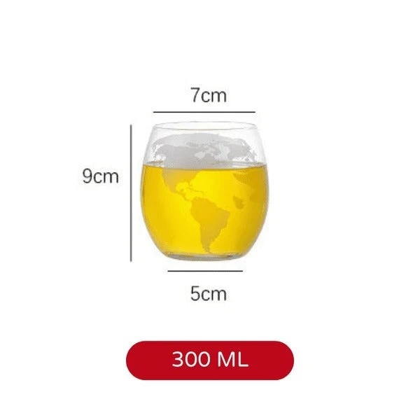Carafe à Whisky Globe en Verre avec Support Élégant