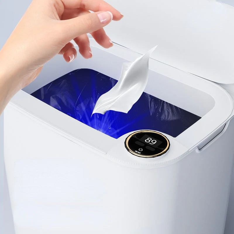 Poubelle Intelligente avec Capteur Automatique Rechargeable