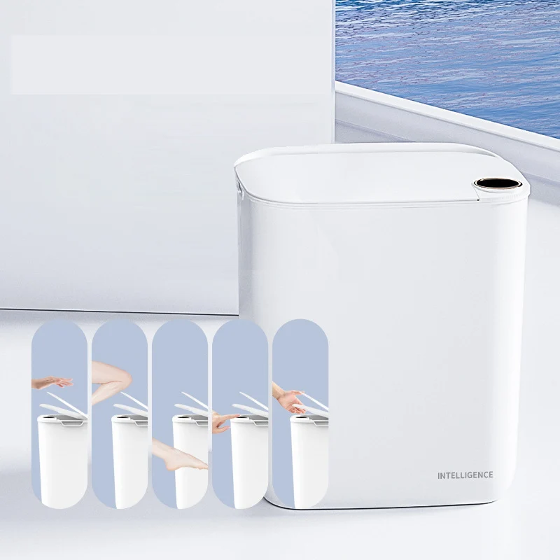 Poubelle Intelligente avec Capteur Automatique Rechargeable