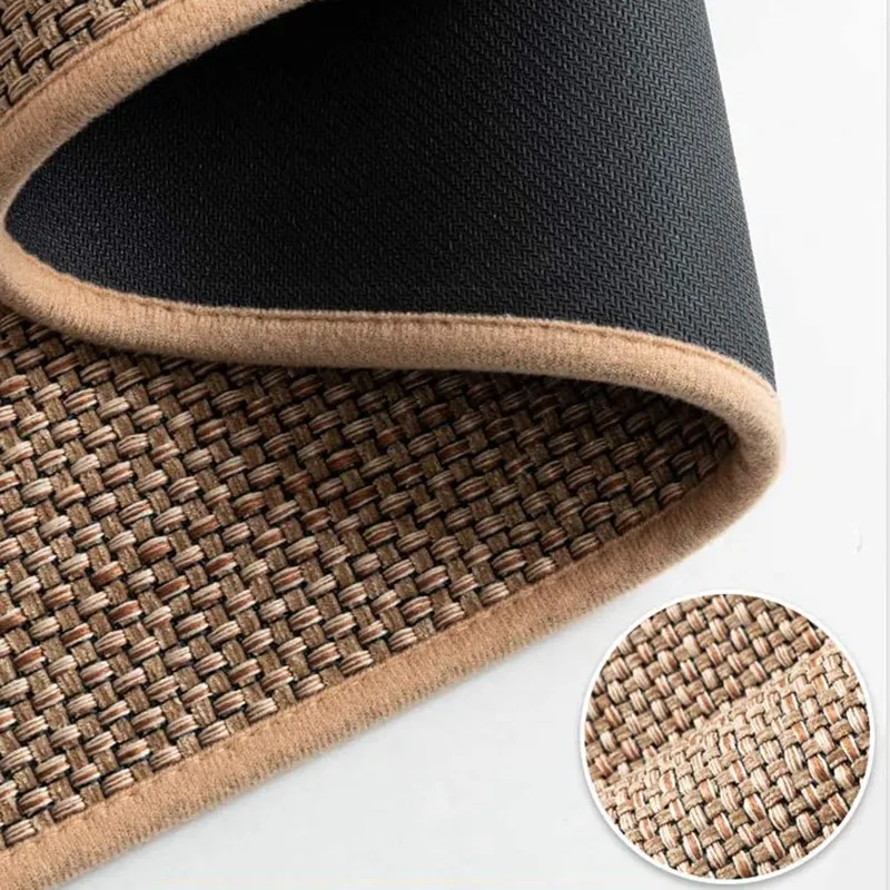 Tapis de Cuisine Long en Lin Naturel Antidérapant