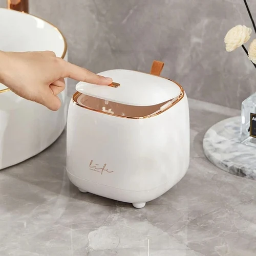 Mini Poubelle Minimaliste avec Couvercle à Pression