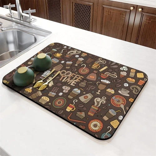 Tapis Égouttoir de Vaisselle Absorbant