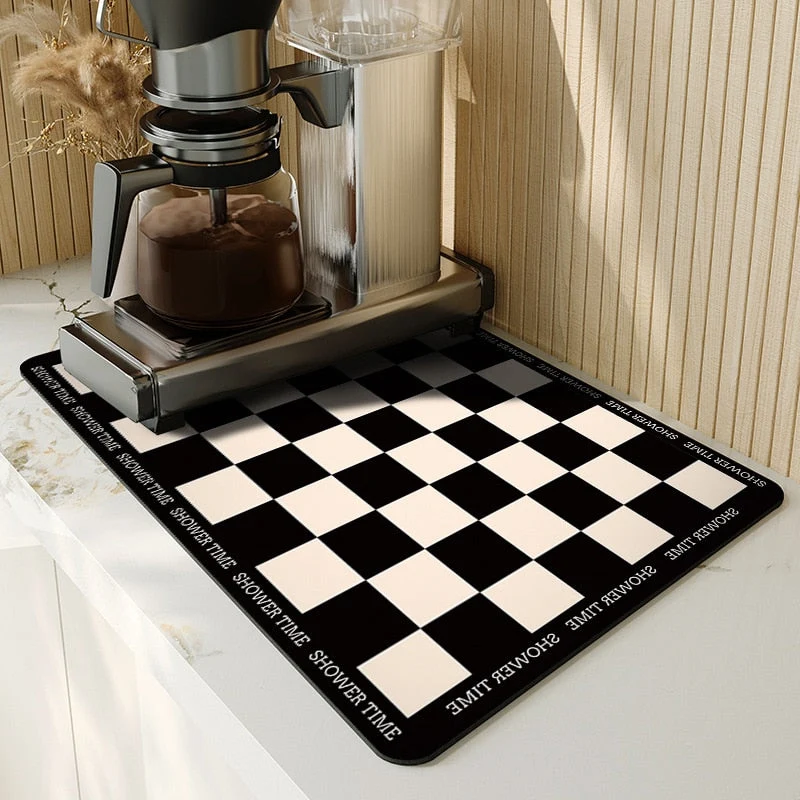 Tapis de cuisine antidérapant ultra-absorbant pour évier