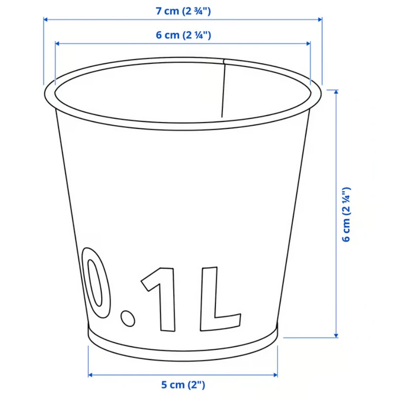 ÅKERBÄR Plant pot, in/outdoor/galvanised, 6 cm