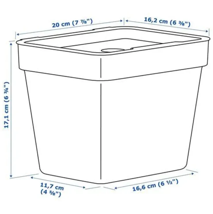 HÅLLBAR waste sorting bin , light grey, 3 l