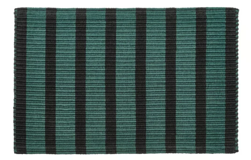 VÄGSKYLT Door mat, blue-green/black, 40x60 cm