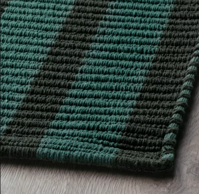 VÄGSKYLT Door mat, blue-green/black, 40x60 cm