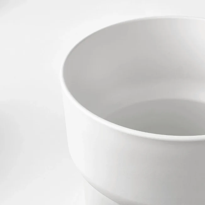 FÖRENLIG plastic plant pot , white, 24 cm
