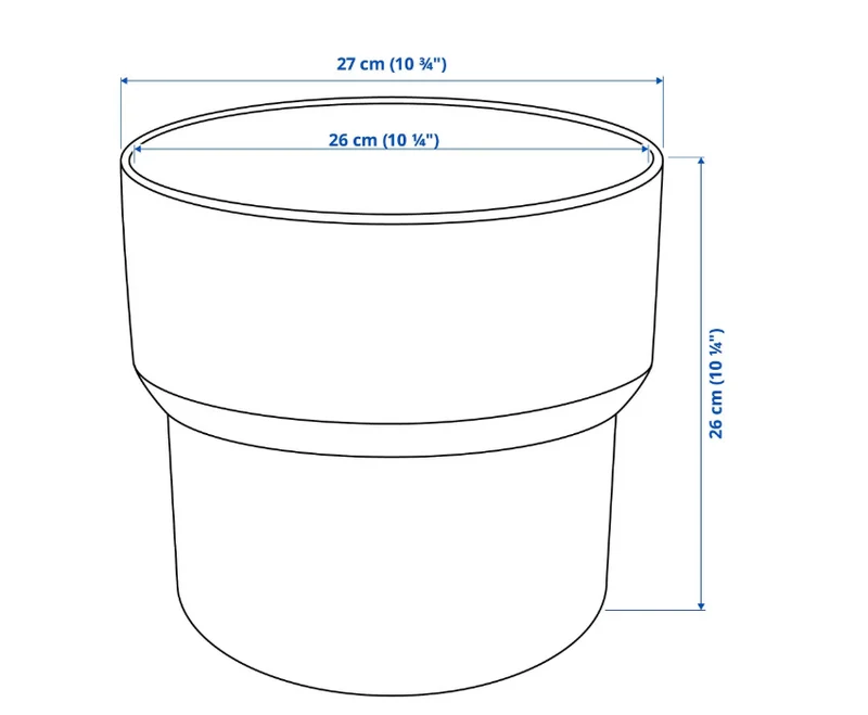 FÖRENLIG plastic plant pot , white, 24 cm