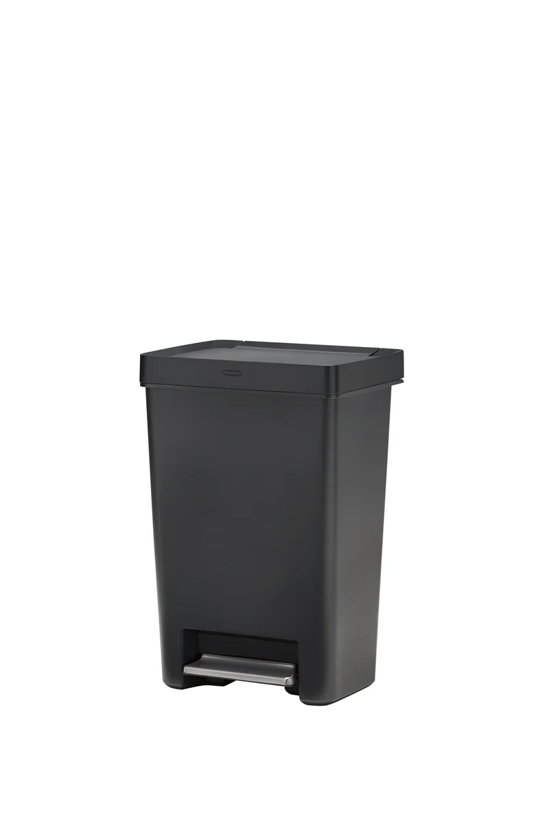 POUBELLE 46L CHARBON À PÉDALE INOX RUBBERMAID