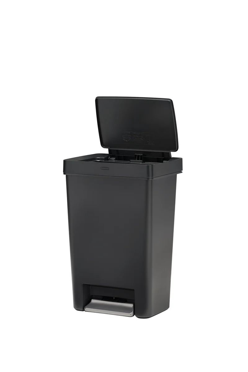 POUBELLE 46L CHARBON À PÉDALE INOX RUBBERMAID