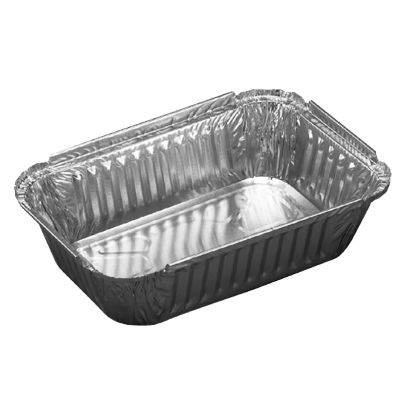 BARQUETTE ALUMINIUM RECTANGULAIRE BORD RABATTABLE 850ML X100