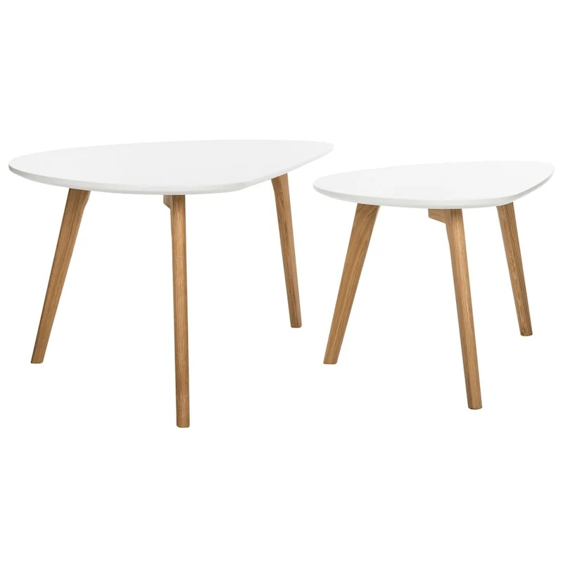 SAFAVIEH Vikki Double White Coffee Table - 47.2 x 23.6 x 17.7 - 47Wx24Dx18H