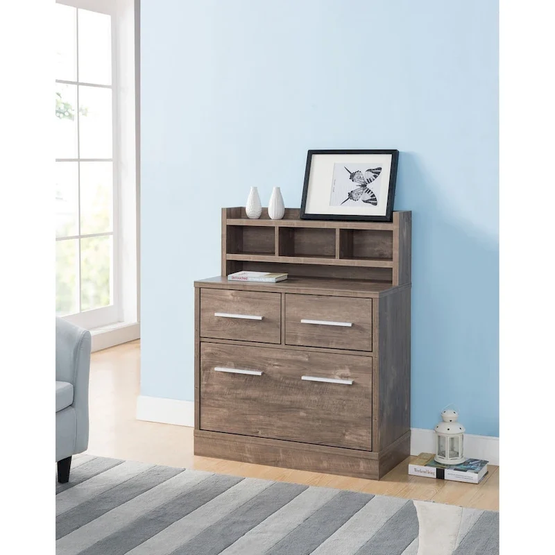 Greene Transitional 3-Drawer Wood File Cabinet Work Station by Porch & Den
