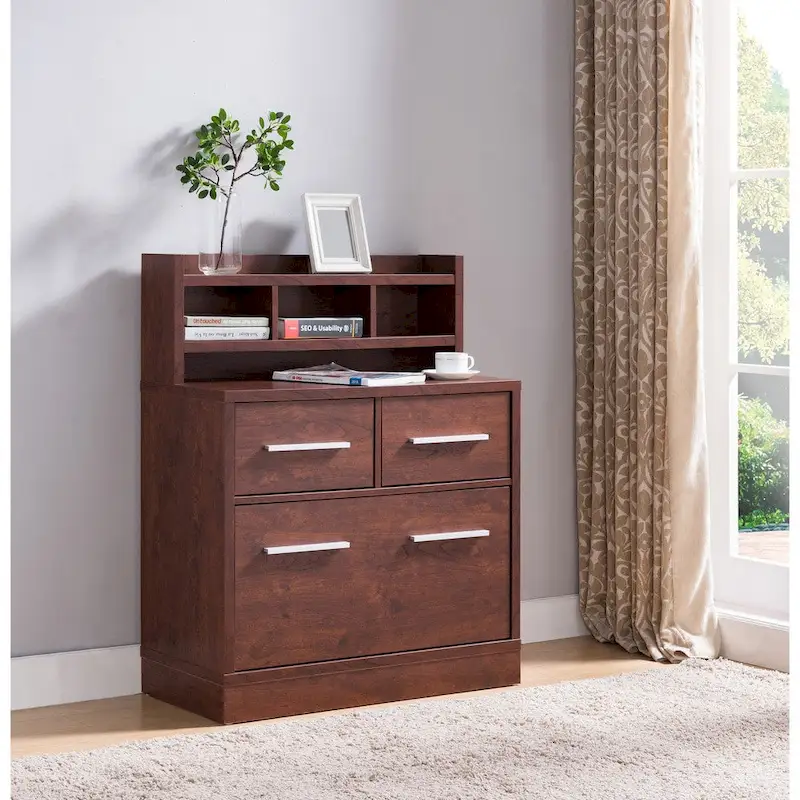Greene Transitional 3-Drawer Wood File Cabinet Work Station by Porch & Den