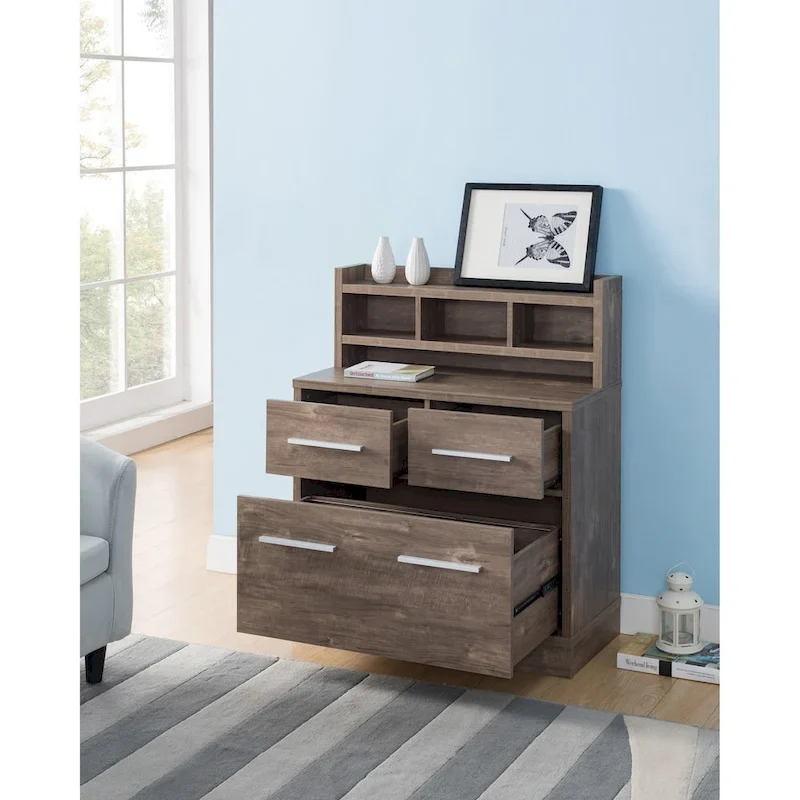 Greene Transitional 3-Drawer Wood File Cabinet Work Station by Porch & Den