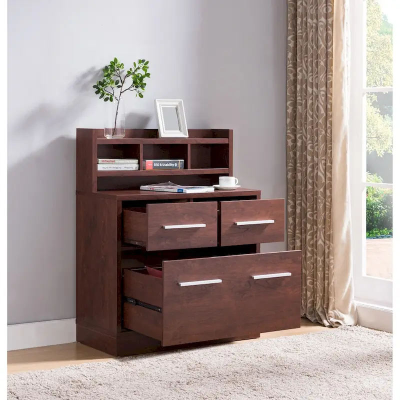 Greene Transitional 3-Drawer Wood File Cabinet Work Station by Porch & Den