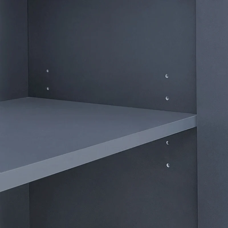 Wave Pattern Storage Cabinet with 2 Doors and 2 Drawers, Adjustable, Suitable for Study,Entrance and Living Room