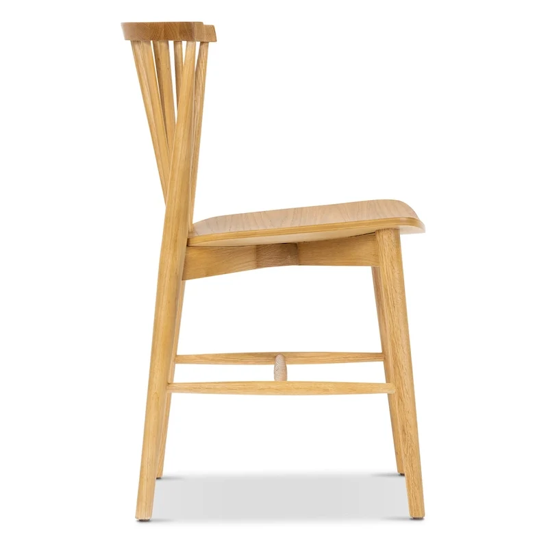 Poly & Bark Ligna Dining Chair - Spindled Bark with Solid Wood Frame