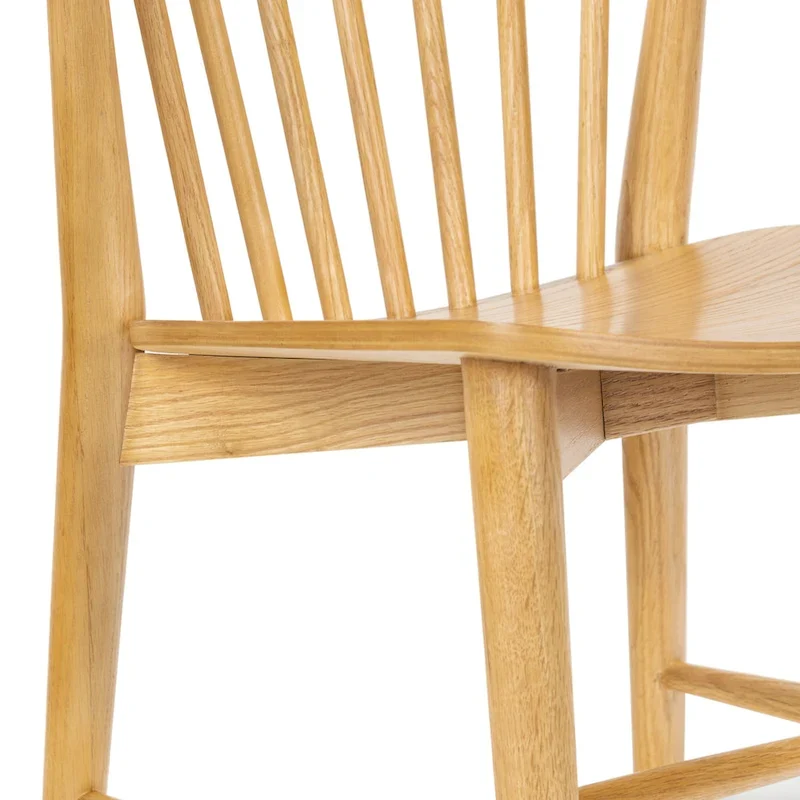 Poly & Bark Ligna Dining Chair - Spindled Bark with Solid Wood Frame