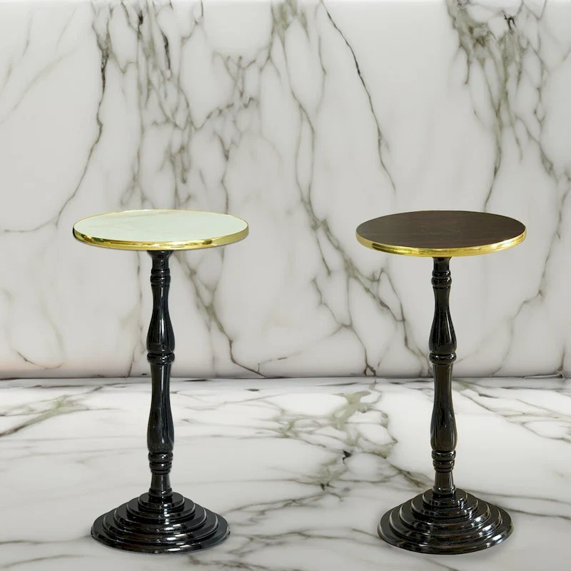 Round Wooden Side Table, Living Room Accent Pedestal End Table - Modern Furniture, Decorative Stand, Small Space Solution