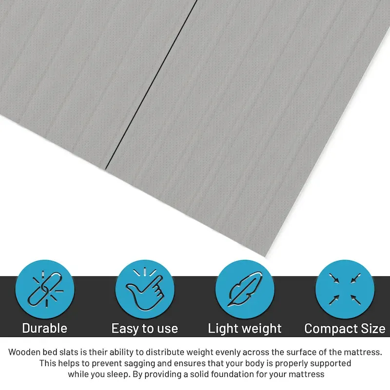 0.75 Vertical Heavy Duty Mattress Support Wooden Slats with Cover.
