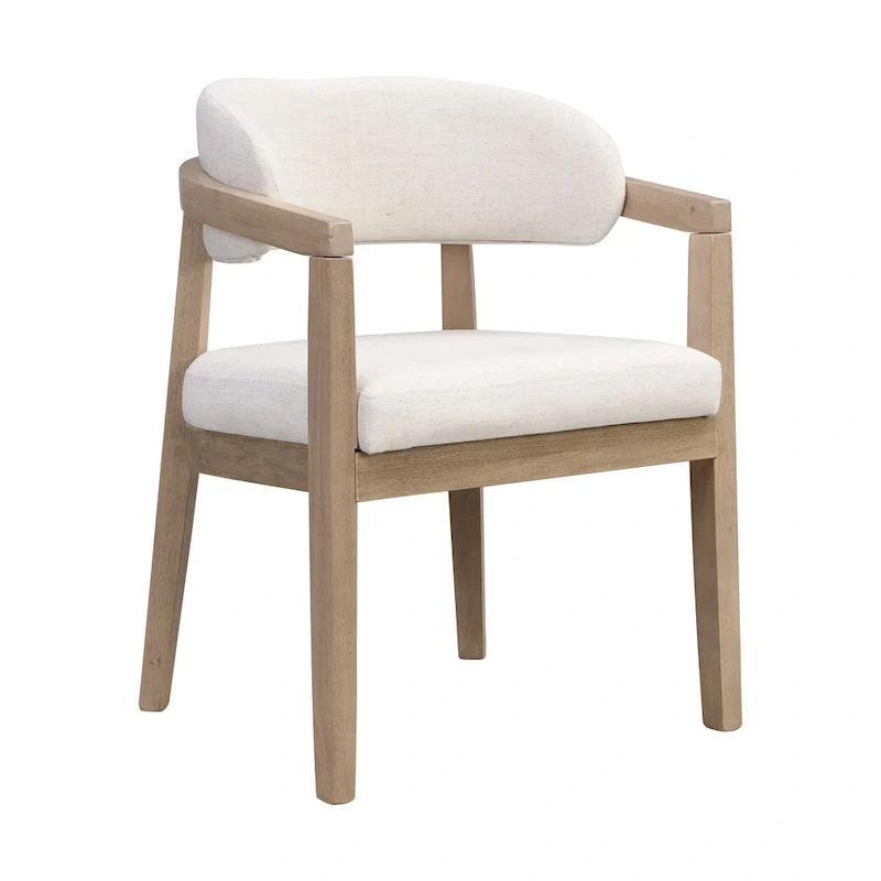 Christopher Knight Home - Carter Modern Dining Armchair Set of 2 with Upholstered Seating and Solid Wood Frame