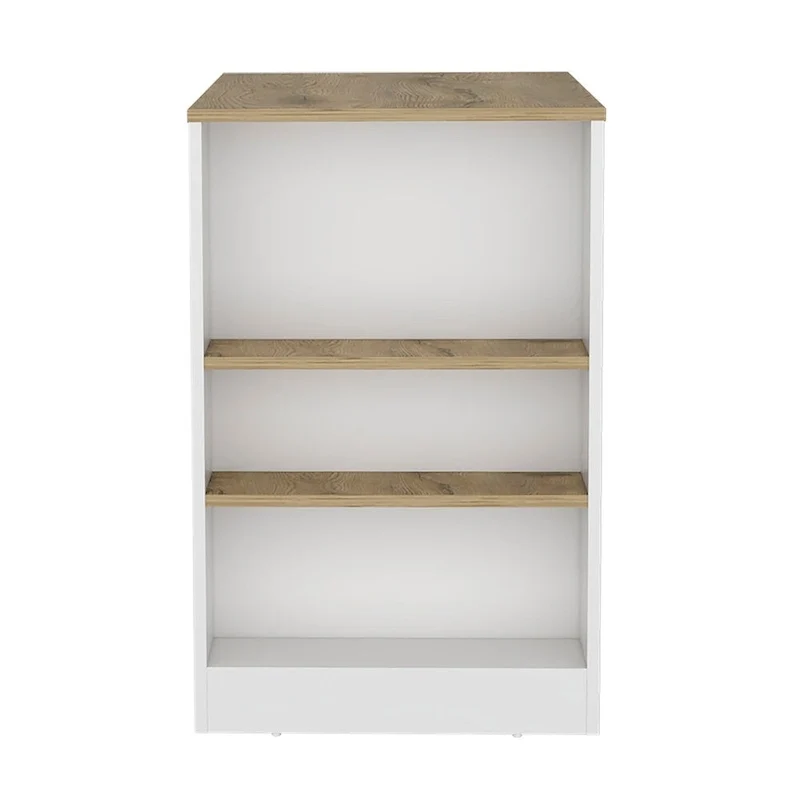 Kitchen Island with 3-Side Shelves,Kitchen Storage Cabinet for Dining Room