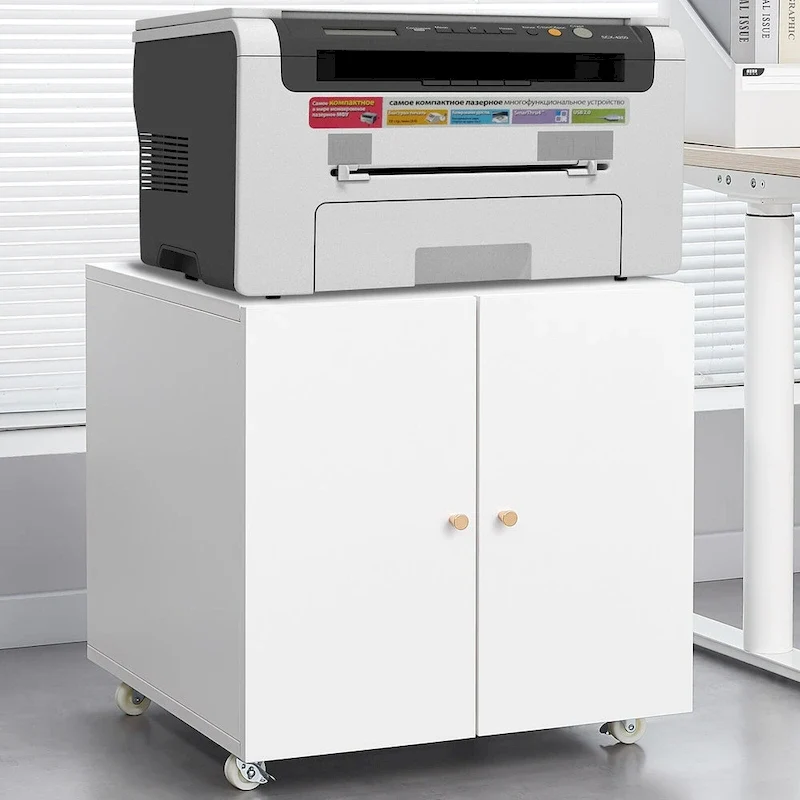 Metal Printer Stand with Storage Mobile Printer Tables