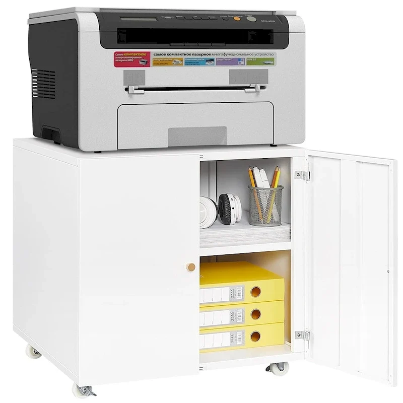 Metal Printer Stand with Storage Mobile Printer Tables