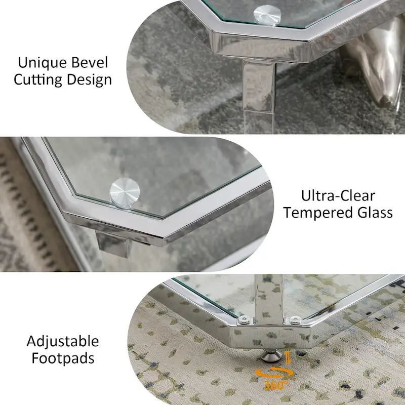 Glass Coffee Tables 44in