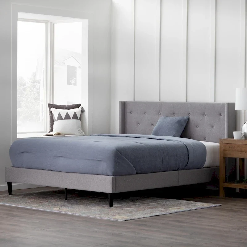 Brookside Isabelle Button Tufted Wingback Upholstered Bed